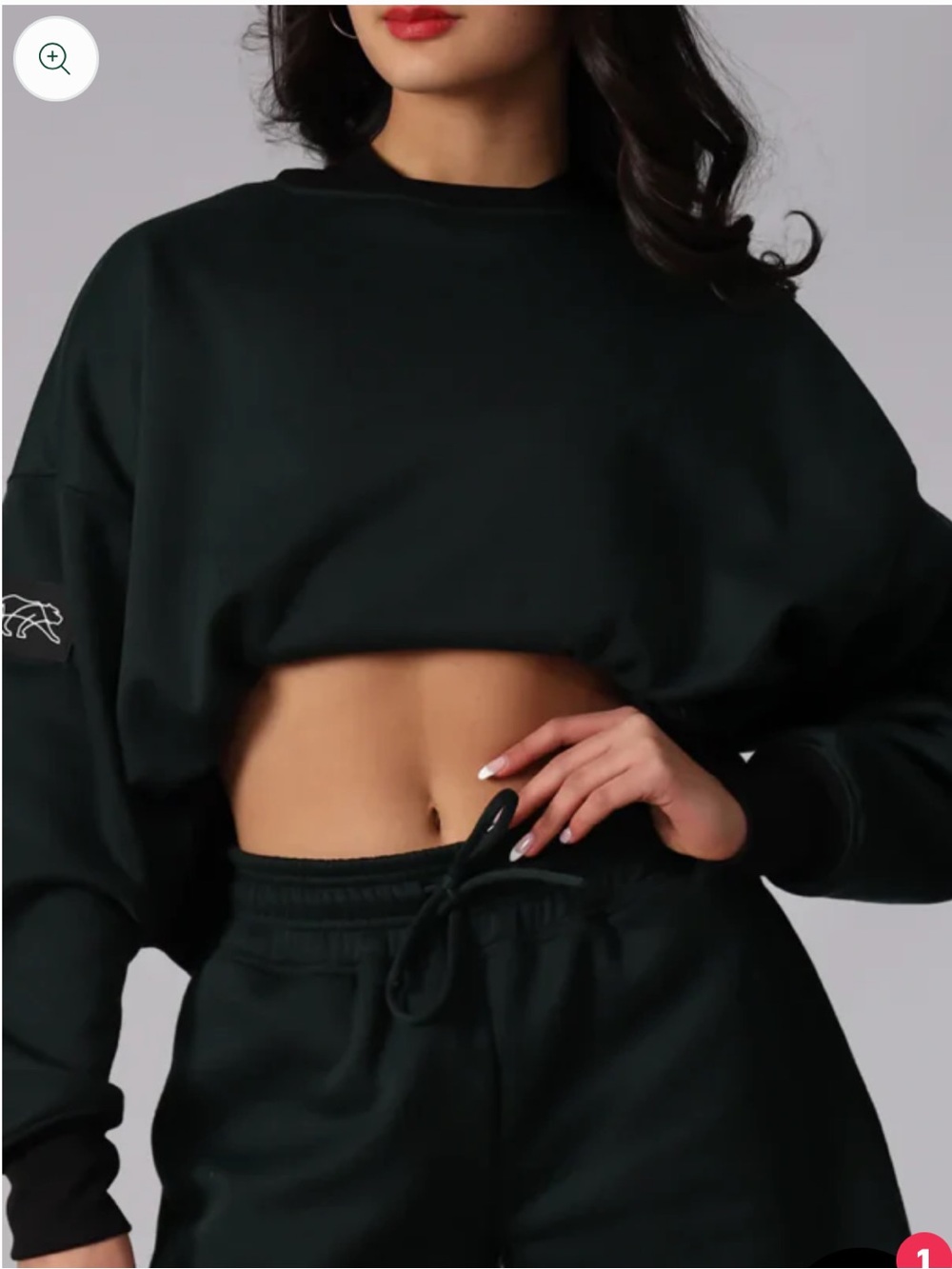 Tiger Friday Utility Cropped Cut Off Sweatshirt In Black Girls Size M